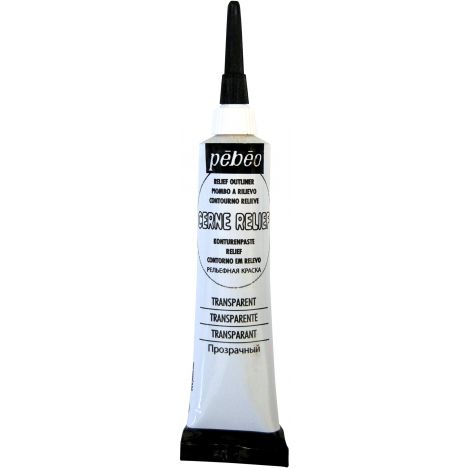 Konturówka do szkła/ceramiki Pebeo Cerne Relief 20ml, Transparentna/Transparent